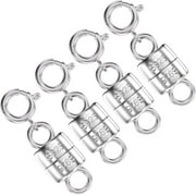 925 Sterling Silver Magnetic Necklace Clasps and Closures,Gold and Silver Magnetic Clasp Converter for Jewelry Making Supplies,Chain Extender Connector for Small Necklace Bracelet
